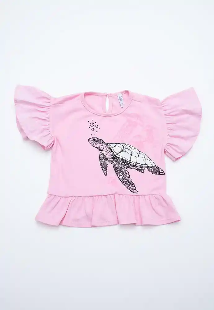 Blusa Manga Corta 3t-rosado