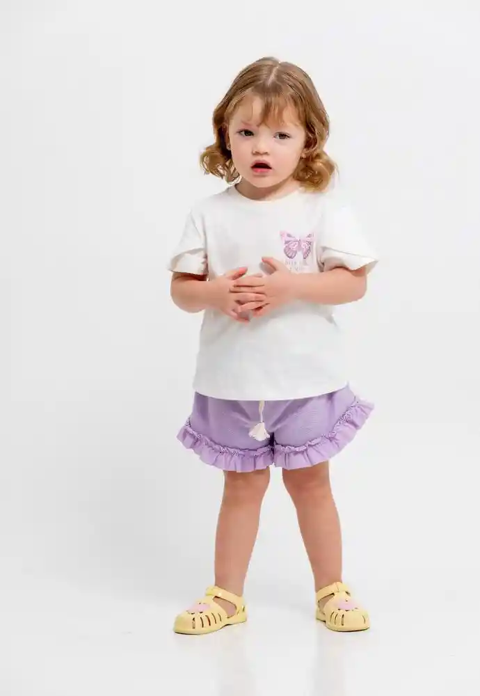 Camiseta Manga Corta 18/24mese-ivory