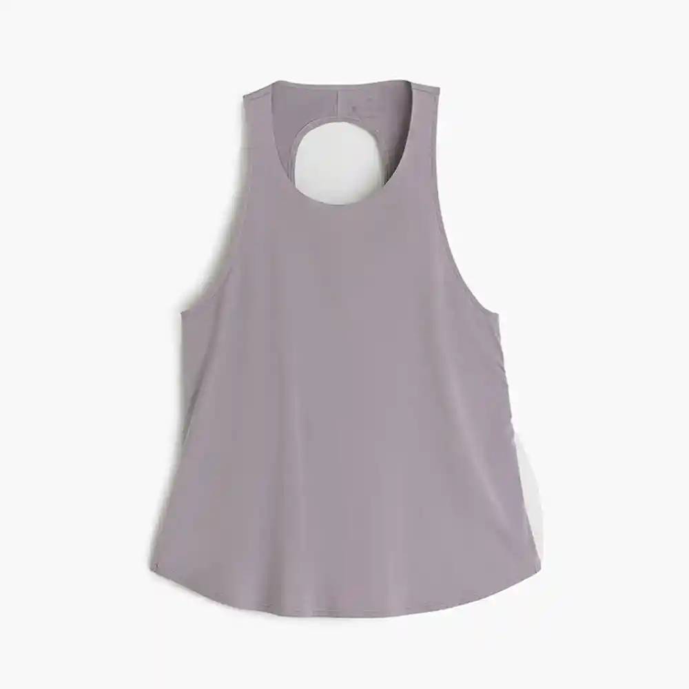 Camiseta Manga Sisa Escote en Espalda Femenino Diya Punto Blanco Talla L