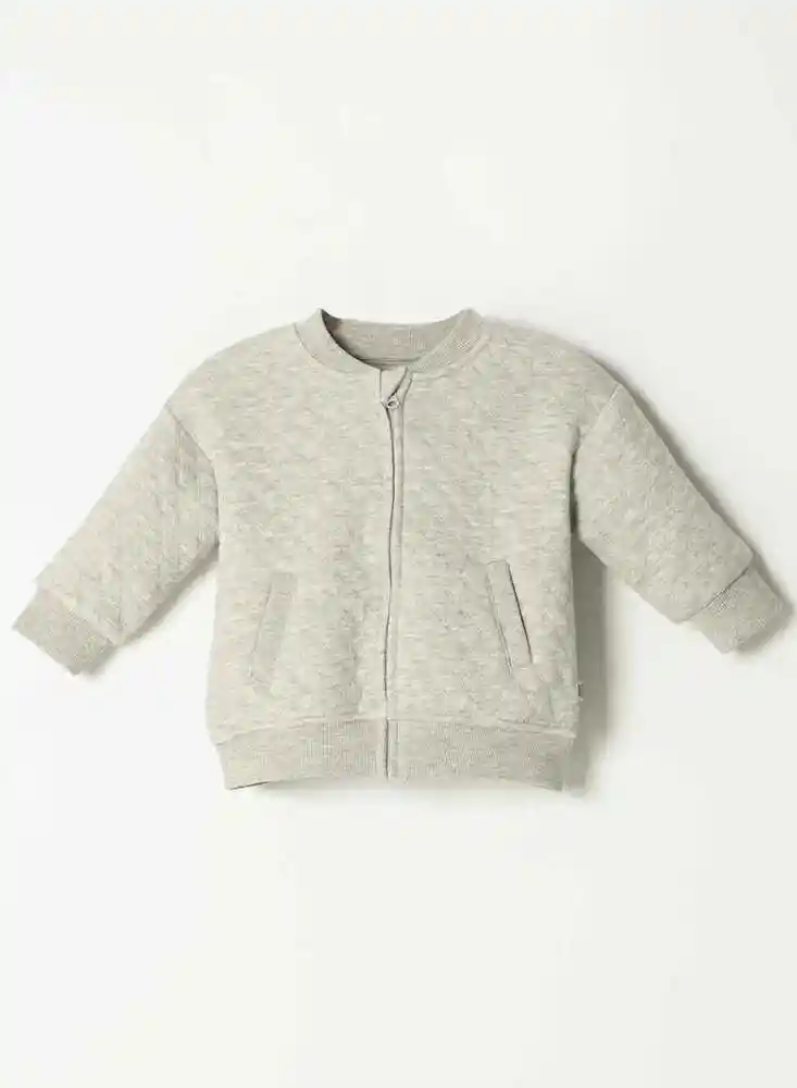 Chaqueta Sin Capucha 9/12meses-grisjaspe