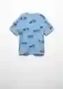 Camiseta David Azul Talla 12 Niños Mango