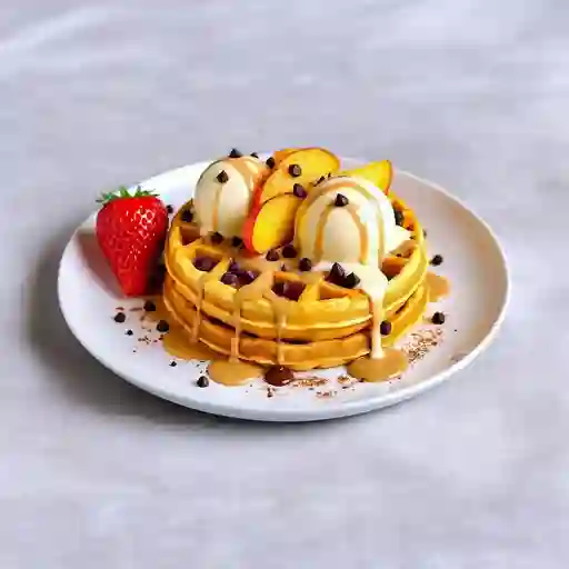 Waffles Durazno