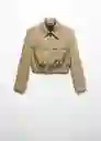 Chaqueta Insect Khaki Talla 24 Mujer Mango