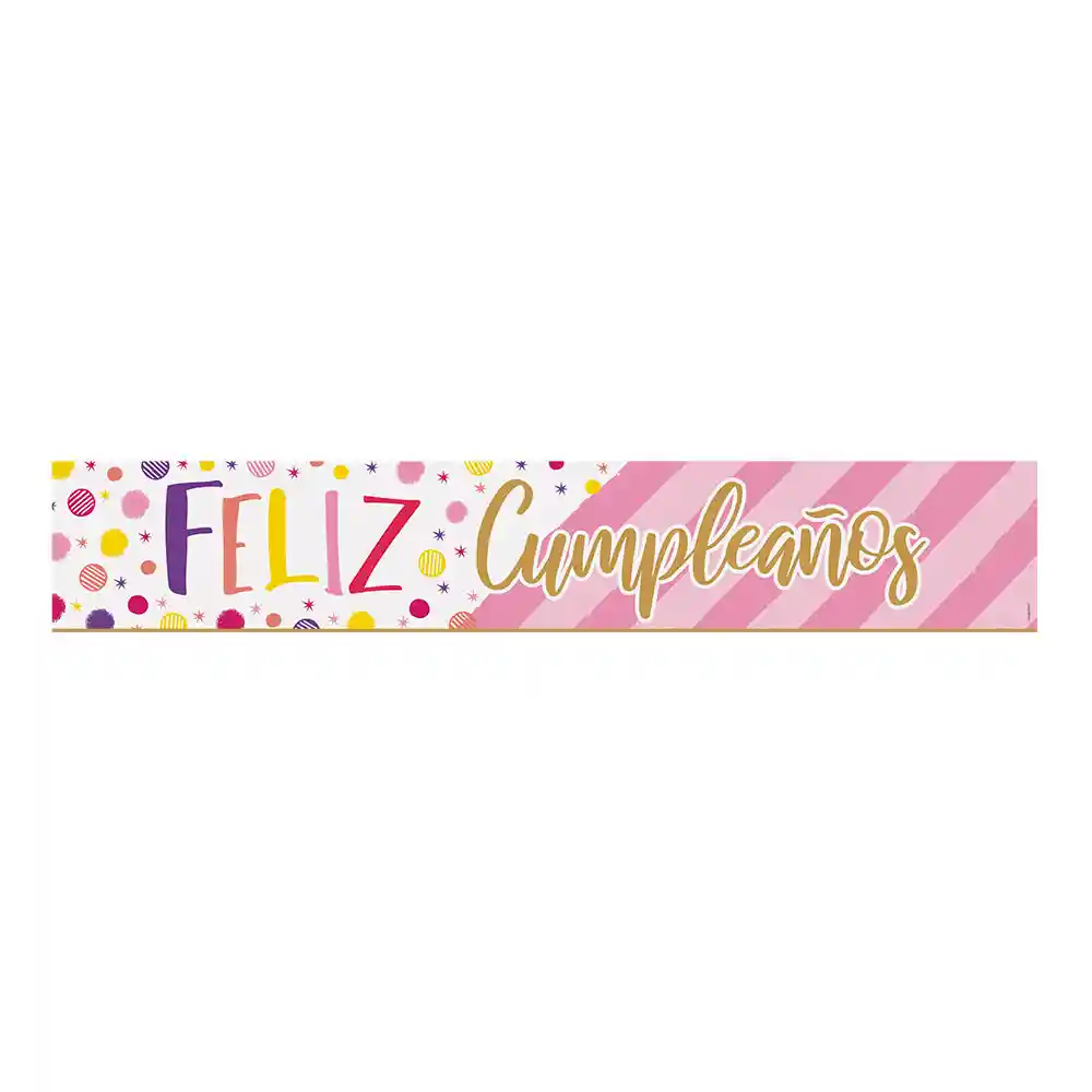 Sempertex Cartel Metalizado Jumbo Feliz Cumpleaños con Destellos