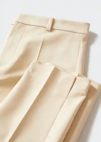 Pantalón Malú 4-H Beige Talla 40 Mujer Mango