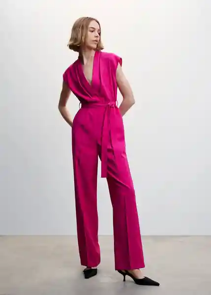 Enterizo Mono Seven Fucsia Talla 18 Mujer Mango