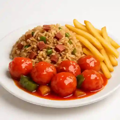 Menú con Cerdo Agridulce