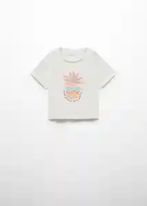 Camiseta Pina Off White Talla 97 Niñas Mango