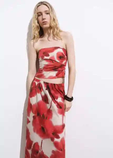 Top Aquare Crudo Talla XS Mujer Mango