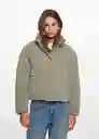 Chamarra Anorak Cropi Musgo Talla 21 Teen Niñas Mango