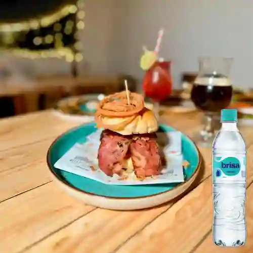 Combo Hamburguesa Chirriada + Brisa Sin Gas 600ML
