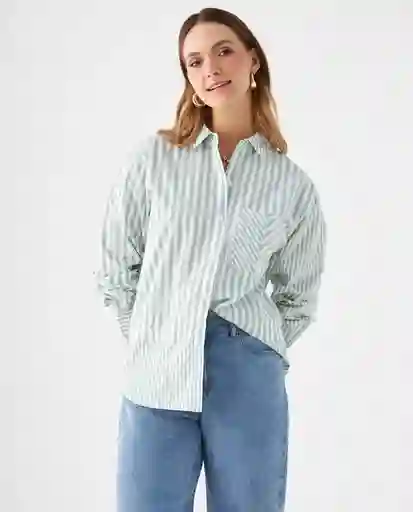 Camisa Verde Plantación Ultraoscuro Talla XL 619F029 Esprit