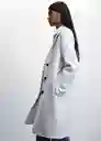 Abrigo Cubito Gris Claro Vigoré Talla 18 Mujer Mango