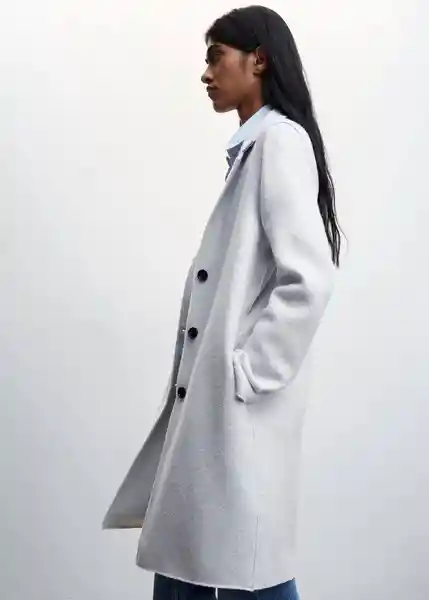 Abrigo Cubito Gris Claro Vigoré Talla 18 Mujer Mango
