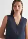 Chaleco Sanremoa Marino Talla 20 Niña Mango