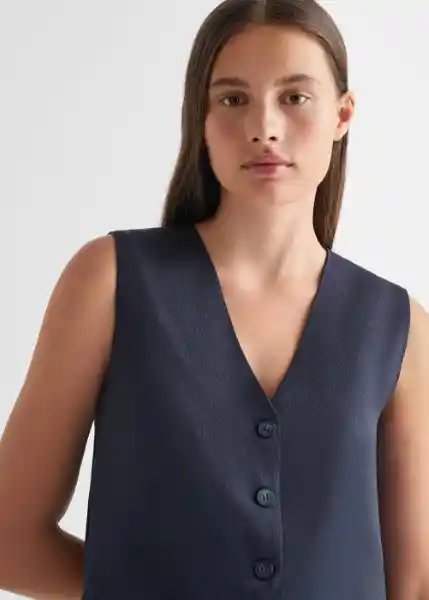 Chaleco Sanremoa Marino Talla 20 Niña Mango
