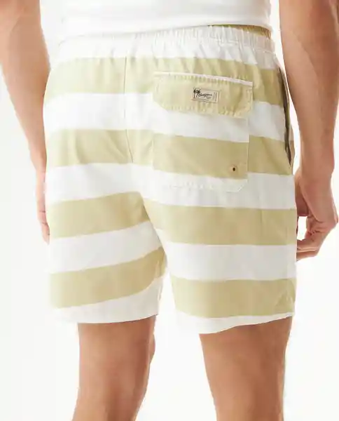 Bermuda Lines Swimwear Beige Hoja Claro Talla XL Chevignon