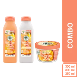 Combo Hair Food Piña Shampoo + Acondicionador + Tratamiento