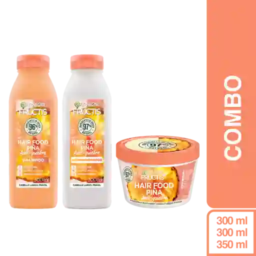 Combo Hair Food Piña Shampoo + Acondicionador + Tratamiento