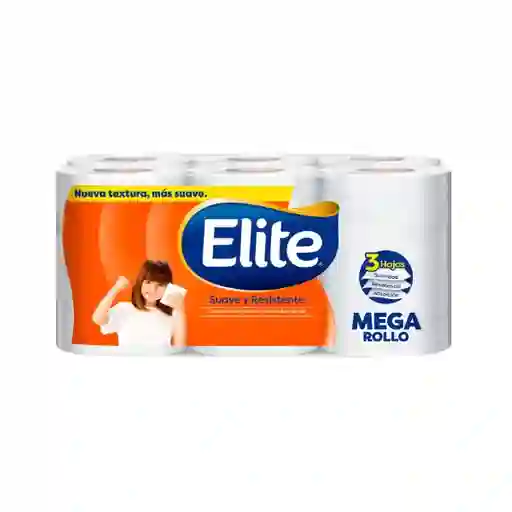 Elite Papel Higiénico Suave Resistente Mega Rollo 360 m