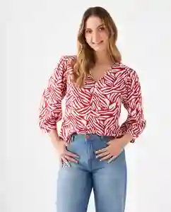 Camisa Rojo Río Oscuro Talla M 619F064 Esprit