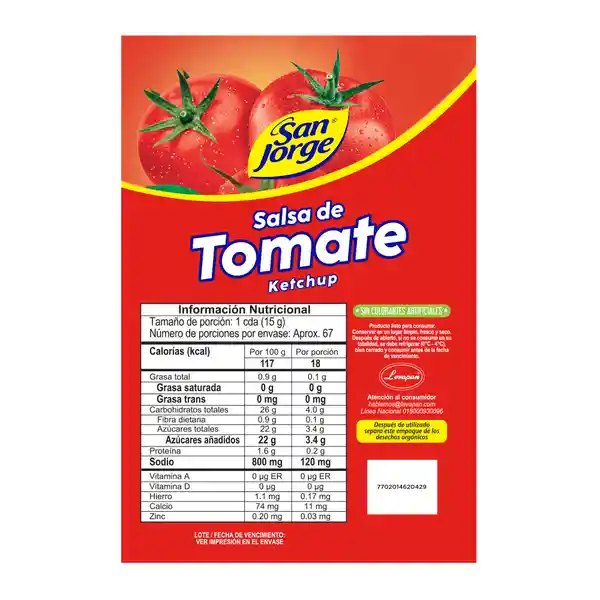 Salsa de Tomate San Jorge Doypack x 1000gr