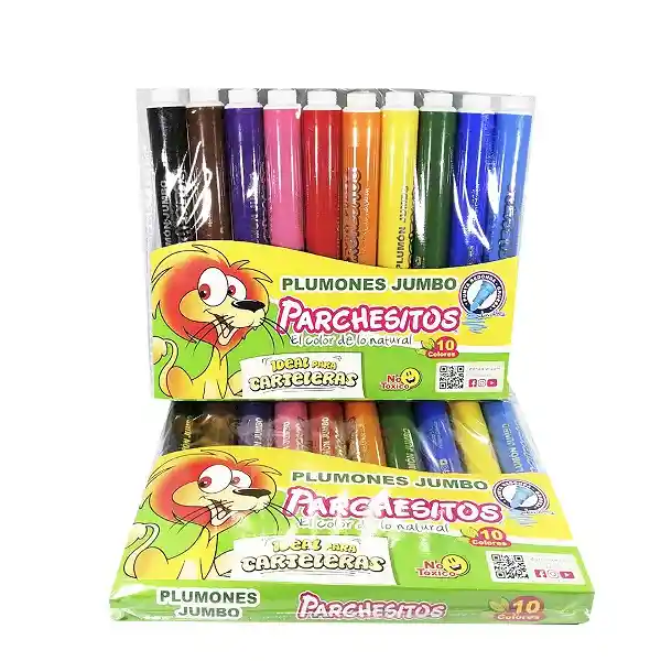Parchesitos Plumón Jumbo Punta Gruesa Lavables