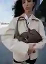 Bolso M Amazona Chocolate Talla 99 Mujer Mango