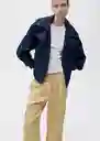 Pantalón Olive Mostaza Talla 36 Mujer Mango