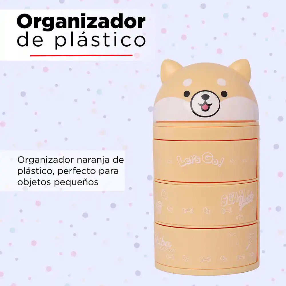 Miniso Organizador de Plástico Con Tres Cajones Shiba