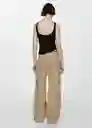 Top Gymnasti Negro Talla S Mujer Mango