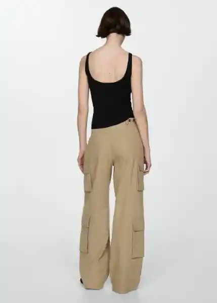 Top Gymnasti Negro Talla S Mujer Mango