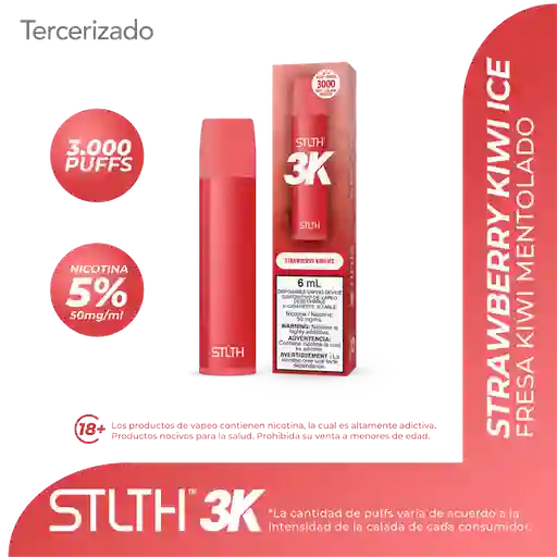 STLTH 3K Vape - Strawberry Kiwi Ice- 3000 puff (5%)