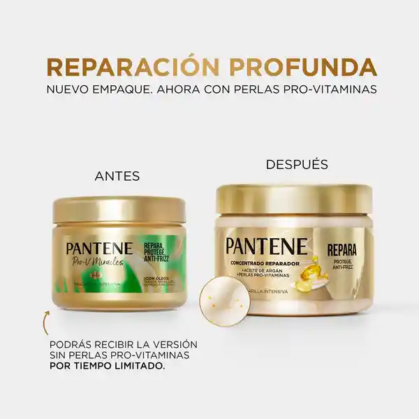 Pantene - Mascarilla Intensiva Pro-V Miracles repara protege y anti-frizz con aceite de argán y de ricino Tratamiento para cabello maltratado 300 ml