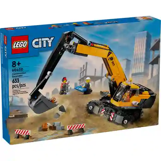 Lego Set de Construcción Excavadora de Obra Amarilla