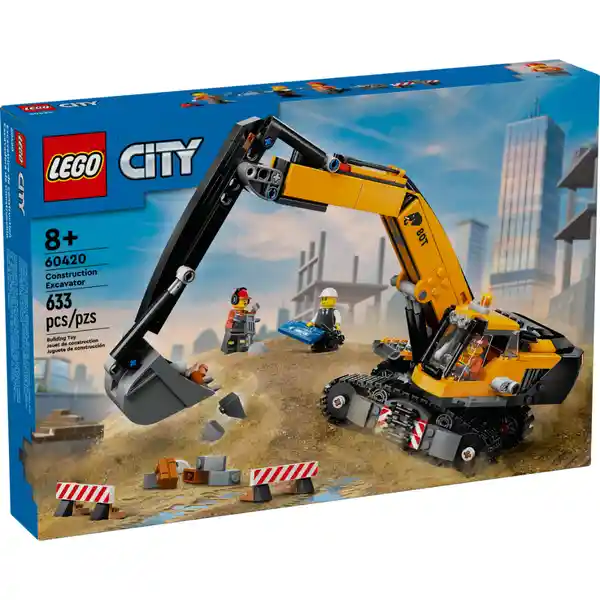 Lego Set de Construcción Excavadora de Obra Amarilla