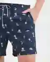 Short Boat Print Swimwear Azul Dark Ultraoscuro T M Chevignon
