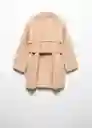 Abrigo Trench Trench6 Niñas Camel Talla 12 Mango