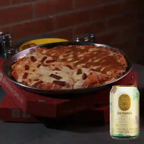 Combo Pizza por Mitades + Club Colombia Dorada 330 ml