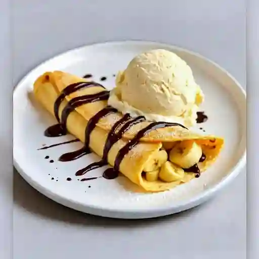 Crepe de arequipe y banano