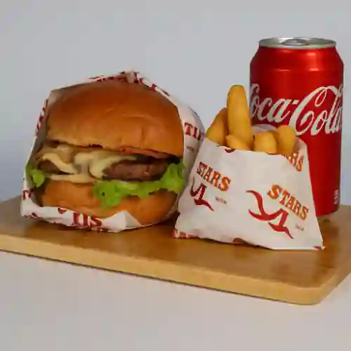 Combo Burger Clasica de Res +Cocacola Orig 400ml