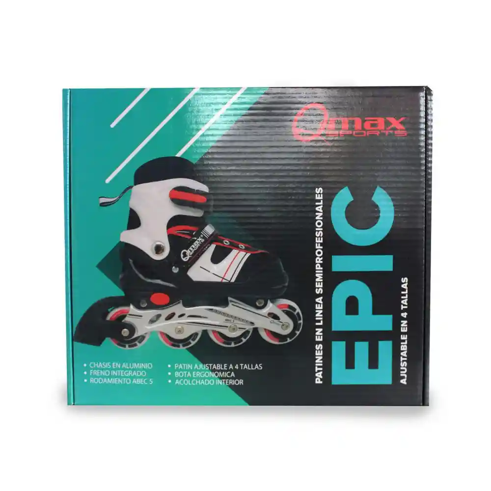 Qmax Patines en Línea Ajustable Epic Talla PW120GM