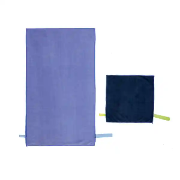 Set de Toalla Microfibra Azul Casaideas