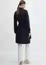 Gabardina Trench Polana Navy Talla L Mujer Mango