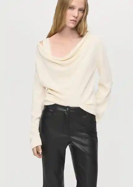 Pantalón Connie Negro Talla 40 Mujer Mango