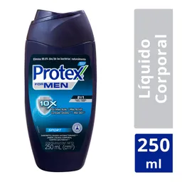 Jabón Líquido Corporal Protex For Men Sport Botella 250 ml