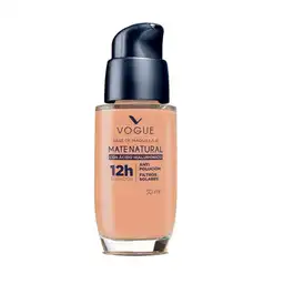 Base De Maquillaje Mate Natural Vogue Con Ácido Hialurónico Tono Avellana 30Ml