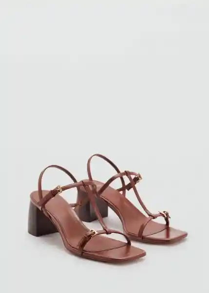 Sandalias Oporta Cuero Talla 37 Mujer Mango