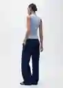 Top Bugambi Celeste Talla L Mujer Mango