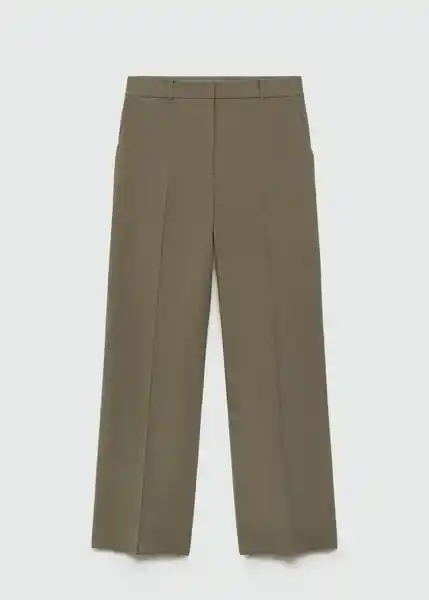 Pantalón Carlos Khaki Talla 40 Mujer Mango